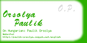orsolya paulik business card